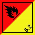 sign keywords :  burn chemical chemicals combustable combustion fires flame flames hazard hazardous hazards hazmat hazzard organic peroxides red yellow